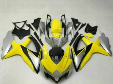 Acheter Carénages Moto Suzuki GSXR 600/750 2008-2010 - Jaune Argent Noir Brillant