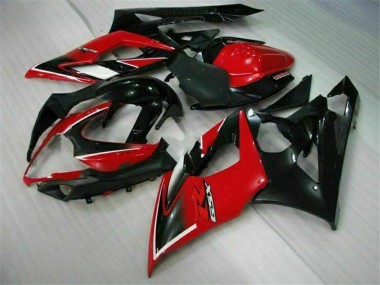 Acheter Carénages Moto Suzuki GSXR 1000 2005-2006 - Rouge Noir Brillant Noir Mat