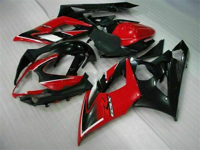 Carénages Moto Suzuki GSXR 1000 2005-2006 - Rouge Noir Brillant Noir Mat