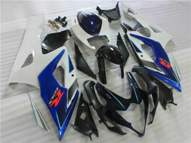 Acheter Kits Carénage Moto Suzuki GSXR 1000 2005-2006 - Blanc Bleu Noir Brillant