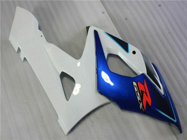 Kits Carénage Moto Suzuki GSXR 1000 2005-2006 - Blanc Bleu Noir Brillant