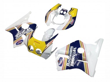 Acheter Carénages Moto Honda CBR400RR NC23 1987-1989 - Blanc Jaune Bleu Rothmans