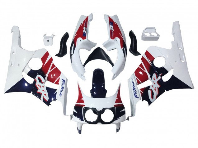 Carénages Moto Honda CBR400RR NC29 1990-1999 - Blanc Rouge Bleu Foncé Fireblade