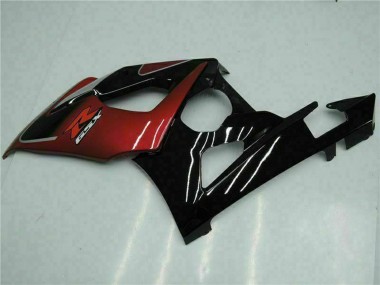 Acheter Carénages Moto Suzuki GSXR 1000 2005-2006 - Rouge Argent Noir Brillant