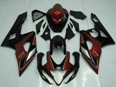 Acheter Carénages Moto Suzuki GSXR 1000 2005-2006 - Rouge Argent Noir Brillant