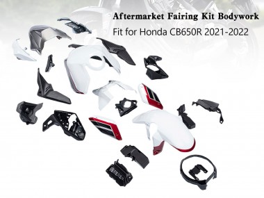 Acheter Carénages Moto Honda CB650R 2019-2022 - Blanc Noir Rouge