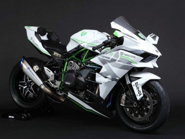 Acheter Carénages Moto Kawasaki Ninja H2 2015-2022 - Blanc Argent Vert