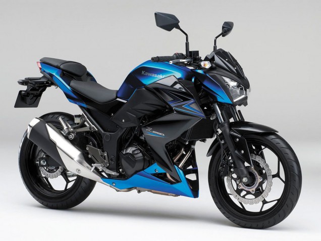 Carénages Moto Kawasaki Z250/Z300 2015-2016 - Bleu Noir Mat
