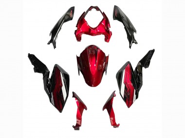 Acheter Carénages Moto Kawasaki Z400 2018-2024 - Bonbon Rouge Noir Brillant