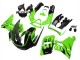 Carénages Moto Kawasaki ZZR600 1998-2003 - Vert Noir Brillant Flamme
