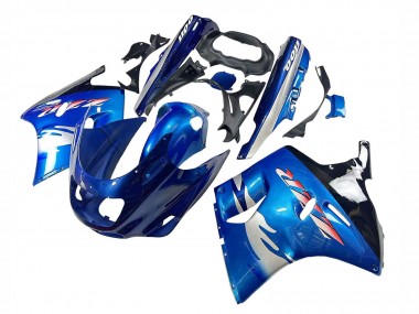 Acheter Carénages Moto Kawasaki ZZR1100 1993-2003 - Bleu Argent Noir