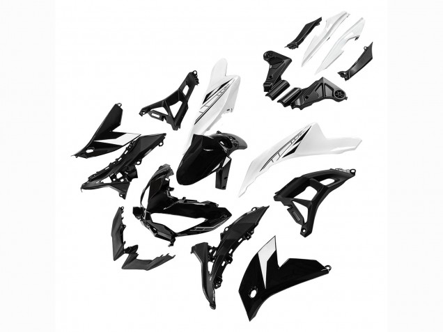 Carénages Moto Kawasaki Versys 650 2022-2025 - Noir Brillant Blanc