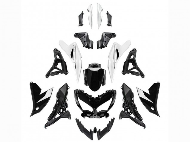 Carénages Moto Kawasaki Versys 650 2022-2025 - Noir Brillant Blanc