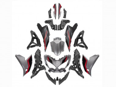 Acheter Carénages Moto Kawasaki Versys 650 2022-2025 - Gris Rouge Noir