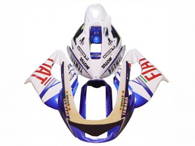 Acheter Carénages Moto Yamaha YZF 1000R Thundecourses 1997-2007 - Blanc Bleu Fiat Motul