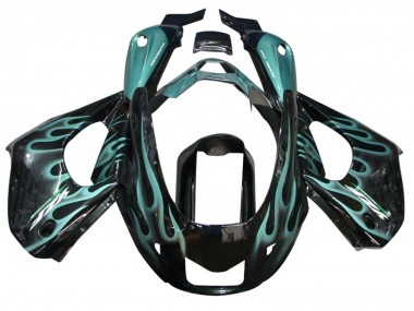 Acheter Carénages Moto Yamaha YZF 1000R Thundecourses 1997-2007 - Noir Brillant Bleu Flamme