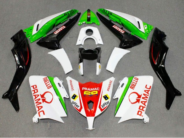 Carénages Moto Yamaha TMAX530 2012-2014 - Blanc Rouge Vert Pramac Fiamm
