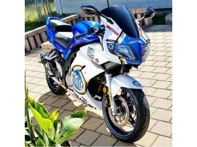 Carénages Moto Suzuki SV650 2003-2013 - Blanc Bleu Lucky Strike Motul