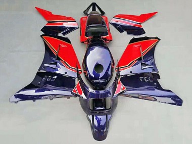 Acheter Carénages Moto Suzuki RG400 RG500 RG400/500 1984-1987 - Bleu Brillant Foncé Rouge