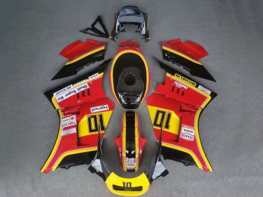Acheter Carénages Moto Suzuki RG400 RG500 RG400/500 1984-1987 - Rouge Jaune Noir 10