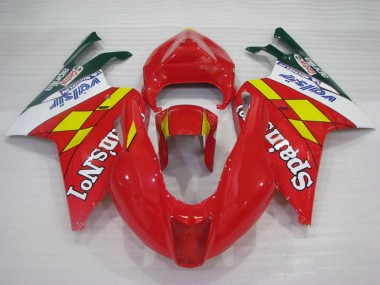 Acheter Carénages Moto Aprilia RSV1000 2003-2006 - Rouge Jaune Blanc Spains No1 Valsir Castrol