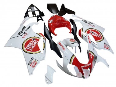Acheter Carénages Moto Aprilia RSV1000 2003-2006 - Blanc Rouge Lucky Strike Motul 34