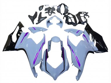 Acheter Carénages Moto Ducati Panigale V2 2020-2024 - Gris Brillant Violet Noir Brillant