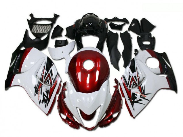 Carénages Moto Suzuki GSXR 1300 Hayabusa 2008-2020 - Blanc Rouge Noir
