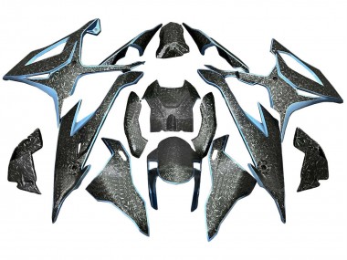 Acheter Carénages Moto BMW S1000RR 2019-2022 - Noir Bleu Clair Fibre de Carbone Forgée