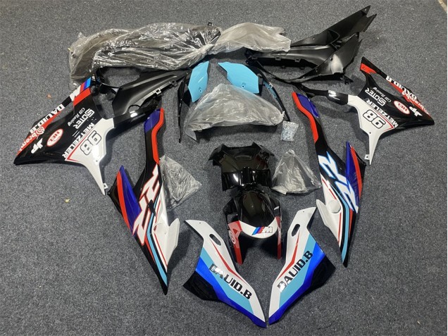 Carénages Moto BMW S1000RR 2019-2022 - Bleu Blanc Rouge 98