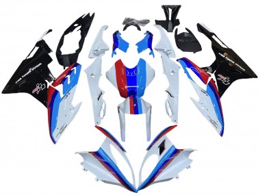 Acheter Kits Carénage Moto BMW S1000RR 2015-2016 - Blanc Rouge Bleu Noir Brillant