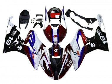 Acheter Kits Carénage Moto ABS BMW S1000RR 2015-2016 - Blanc Rouge Bleu Noir