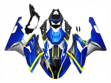 Acheter Carénages Moto BMW S1000RR 2015-2016 - Argent Jaune Bleu
