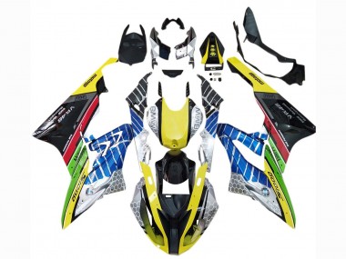 Acheter Carénages Moto BMW S1000RR 2015-2016 - Jaune Bleu Vert Rouge Noir VR 46