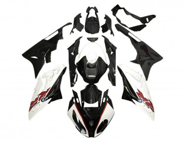 Acheter Carénages Moto BMW S1000RR 2015-2016 - Blanc Noir Fibre de Carbone