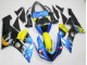 Carénages Moto Kawasaki ZX6R 2005-2006 - Bleu Jaune Noir Requin