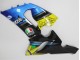 Carénages Moto Kawasaki ZX6R 2005-2006 - Bleu Jaune Noir Requin