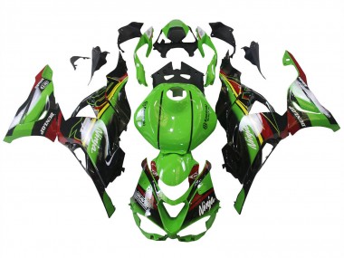 Acheter Carénages Moto Kawasaki ZX6R 2023-2025 - Vert Noir Rouge Jaune Dunlop