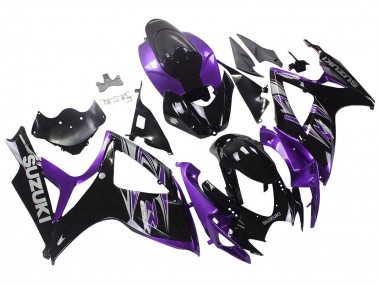 Acheter Kits Carénage Moto Suzuki GSXR 600 / GSXR 750 2006-2007 - Violet Noir Brillant
