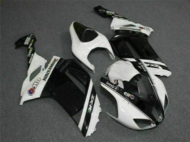 Acheter Carénages Moto Kawasaki ZX6R 2007-2008 - Noir Blanc Elf