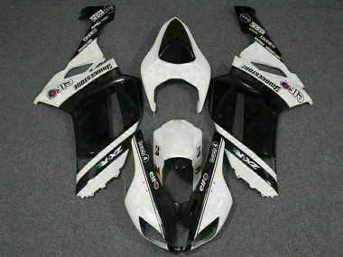 Acheter Carénages Moto Kawasaki ZX6R 2007-2008 - Noir Blanc Elf