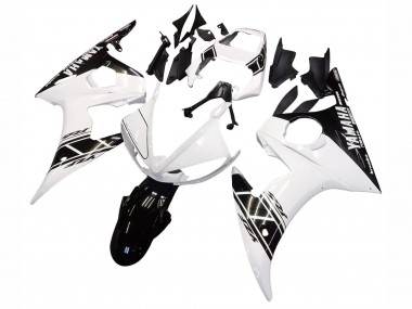 Acheter Carénages Moto Yamaha YZF R6S 2006-2009 - Blanc Noir Brillant