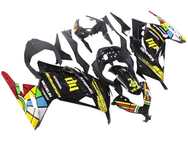 Carénages Moto Kawasaki EX300 2013-2017 - Noir Brillant Jaune Rouge Vert Bleu Blanc