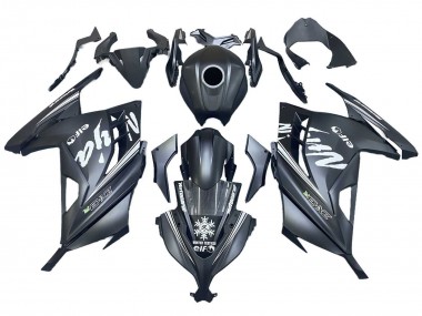 Acheter Carénages Moto Kawasaki EX300 2013-2017 - Noir Mat Blanc Elf Neige