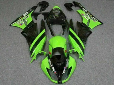 Acheter Carénages Moto Kawasaki ZX6R 2009-2012 - Vert Noir Brillant Elf Touch4 Bridgestone