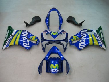 Acheter Carénages Moto Honda CBR600 F4i 2004-2007 - Bleu Jaune Vert MoviStar