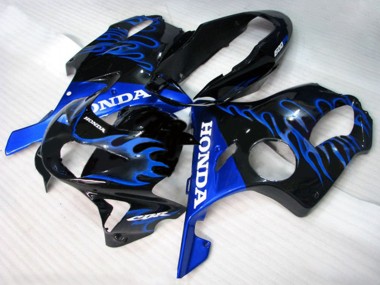 Acheter Carénages Moto Honda CBR600 F4 1999-2000 - Noir Brillant Bleu Flamme