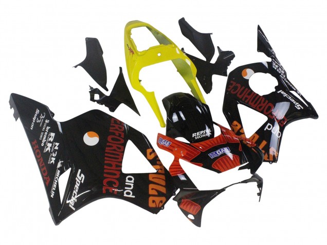 Carénages Moto Honda CBR900RR 954 2002-2003 - Jaune Rouge Noir Brillant Repsol Rossi
