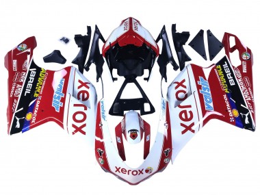 Acheter Carénages Moto Ducati 848/1098/1198 2007-2014 - Blanc Rouge Noir Brillant Valsir Xerox