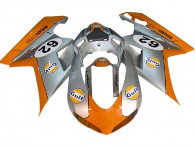 Acheter Carénages Moto Ducati 848/1098/1198 2007-2014 - Argent Orange Gulf 62